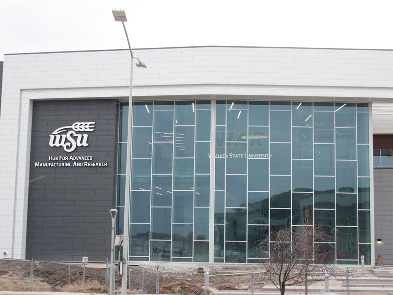 The front of the NIAR Hub for Advanced Manufacturing and Research