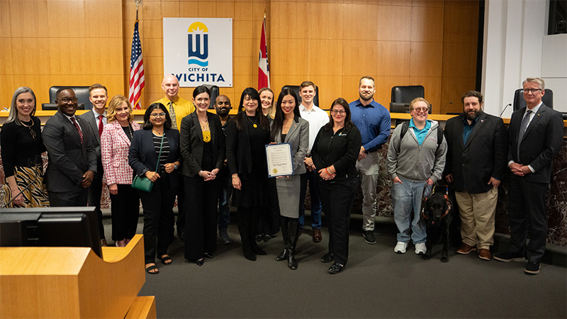The City of Wichita formally recognized the 100th anniversary of the W. Frank Barton School of Business at Wichita State University with an official proclamation presented on Tuesday, February 10, honoring a century of leadership, economic impact and commitment to business education.