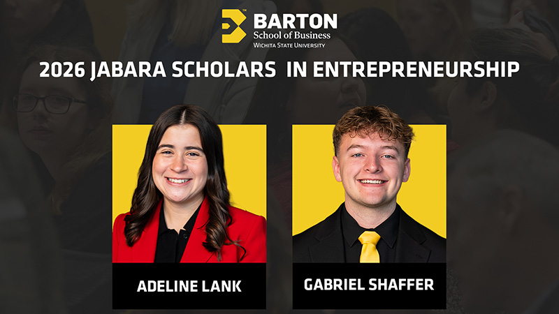 Adeline Lank from Kapaun Mt. Carmel Catholic High School and Gabriel Shaffer from Valley Center High School