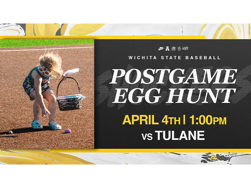 Wichita State Baseball Postgame Egg Hunt. April 4th 1PM.