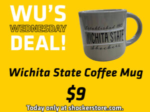 Wu's Wednesday Deal! Wichita State Coffee Mug, $9. Today only at shockerstore.com