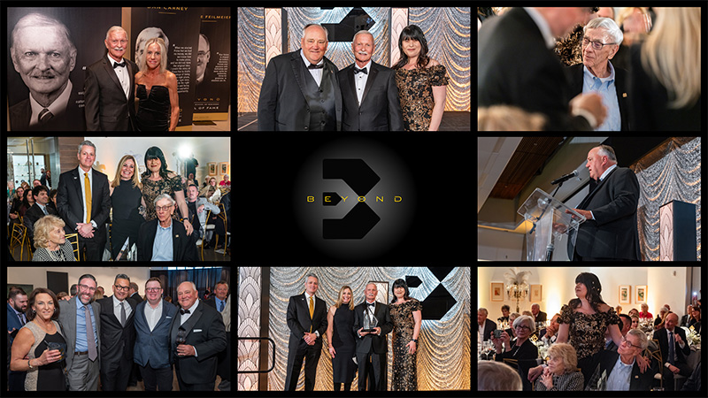 Photo collage from the "Beyond' Hall of Fame gala on February 21, 2026.
