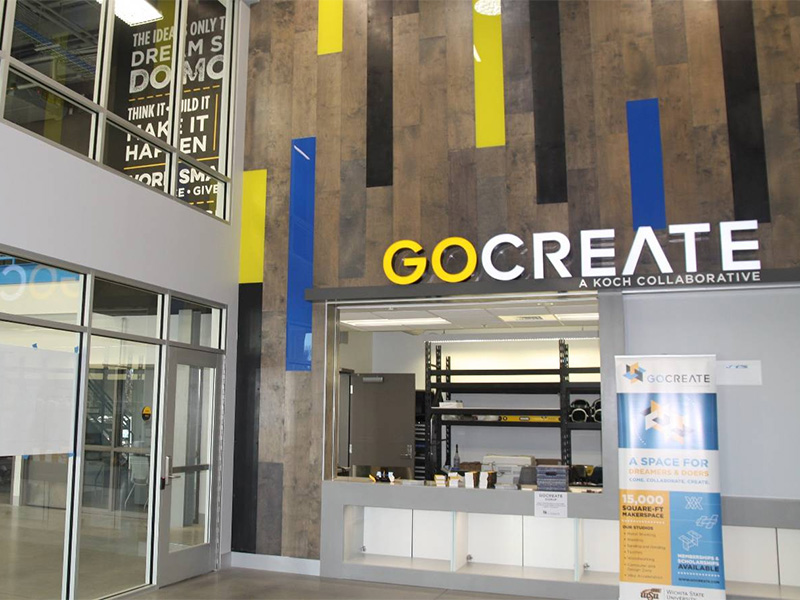 The front facade of GoCreate, a Koch Collaborative