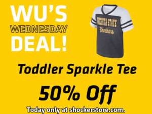 Wu's Wednesday Deal! Toddler Sparkle Tee 50% off. Today only at shockerstore.com