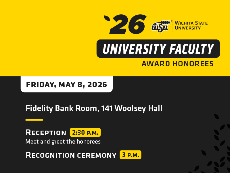 2026 University Faculty Awards honorees Friday, May 8, 2026. Fidelity Bank Ballroom, 141 Woolsey Hall. Reception at 2:30 p.m., Recognition ceremony at 3 p.m.