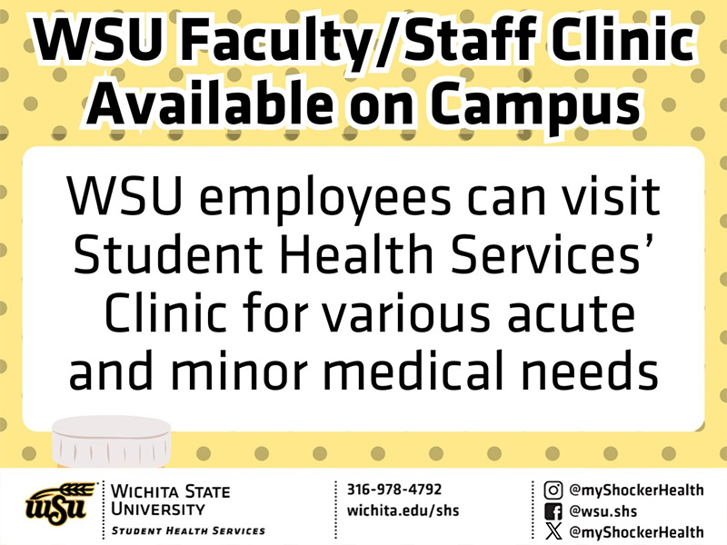 Faculty/Staff acute care clinic at Student Health