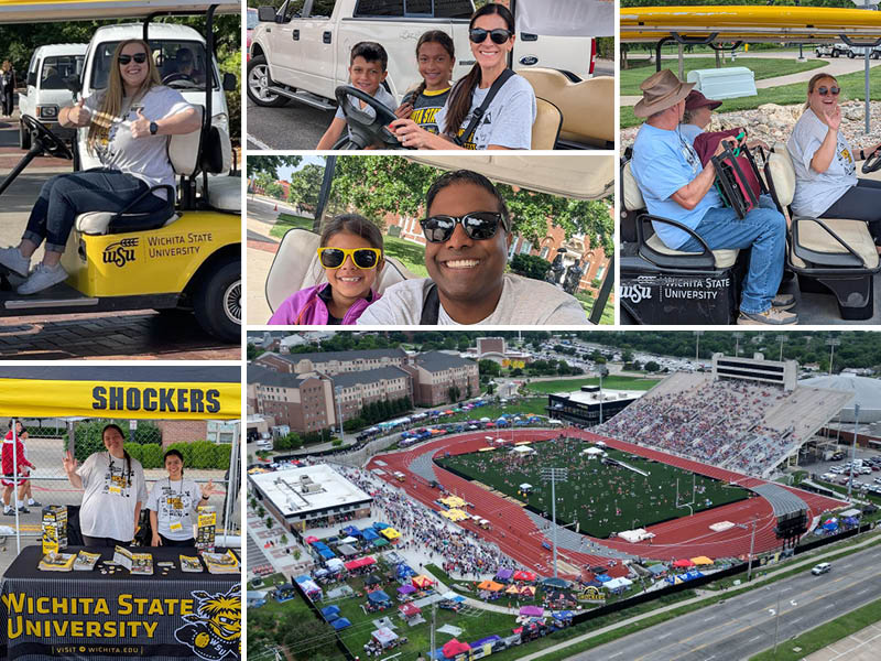 Collage of photos from the 2026 KSHSAA events on campus