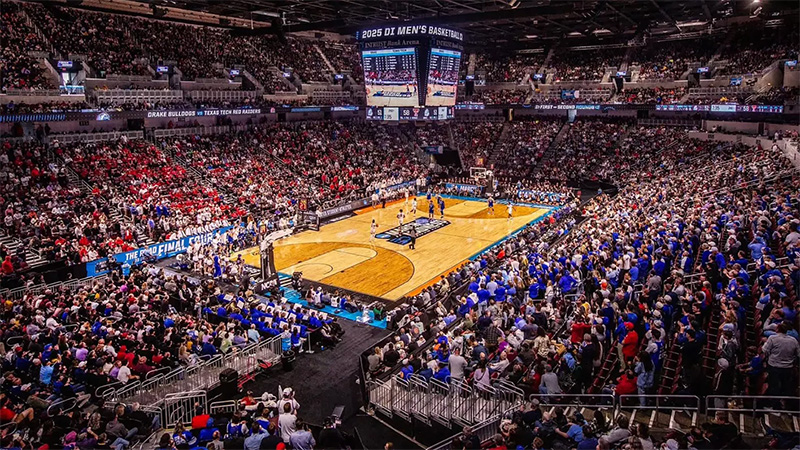 INTRUST Bank Arena packed with fans during the NCAA March Madness