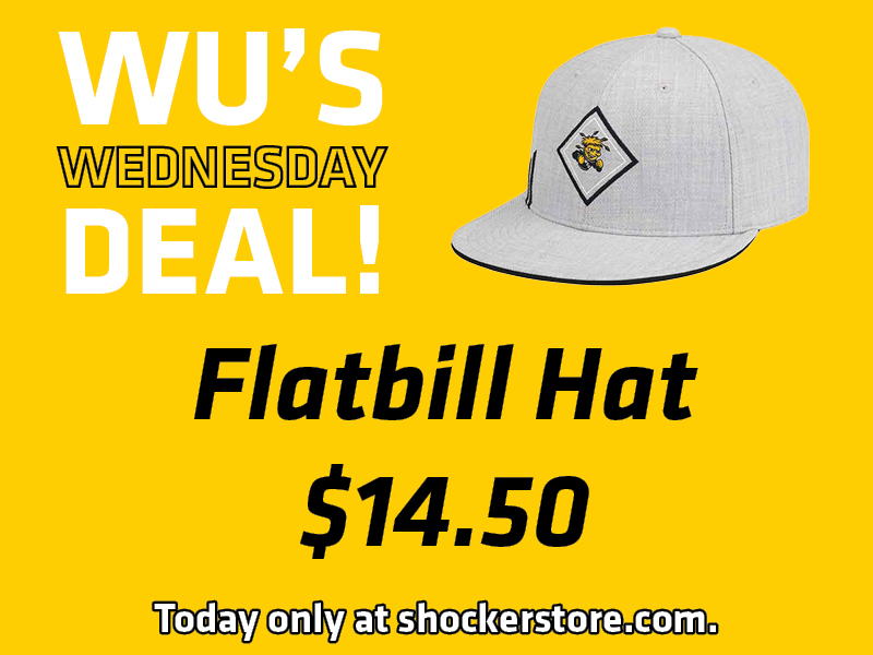 Wu's Wednesday Deal! Flatbill Hat $14.50. Today only at shockerstore.com