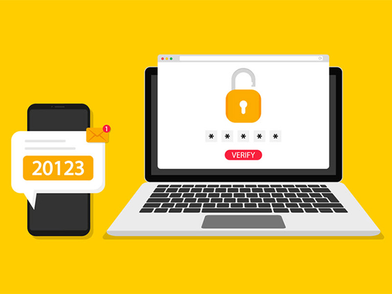 Decorative image symbolizing multi-factor authentication for data protection against cyber-attacks.