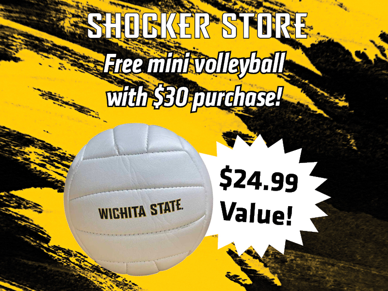Shocker Store. Free mini volleyball with $30 purchase! $24.99 value!