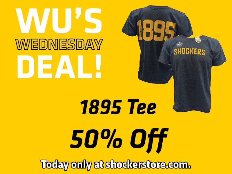 Wu's Wednesday Deal! 1895 tee 50% off today only at shockerstore.com