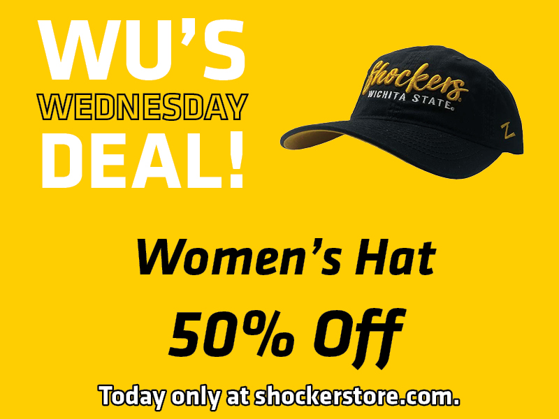 Wu's Wednesday Deal! Women's hat 50% off. Today only at shockerstore.com