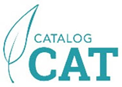 Logo for CourseLeaf CAT including a leaf image.