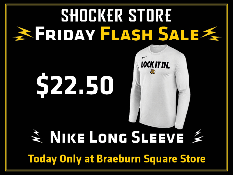 Shocker Store Friday Flash Sale. $22.50 Nike Long Sleeve. Today only at Braeburn Square store
