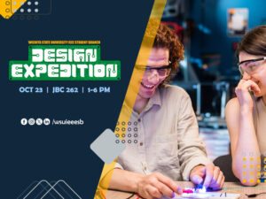 Wichita State University IEEE Student Branch presents Design Expedition. October 23rd between 1pm - 6pm at JBC 262. For more contact see our social media pages with the handle wsuieeesb.