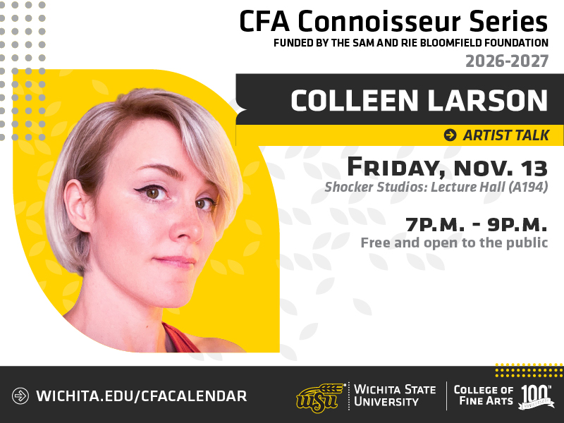 College of Fine Arts Connoisseur Series presents Colleen Larson, Senior Character Artist at Naughty Dog on Friday, November 13 from 7 - 9 pm.