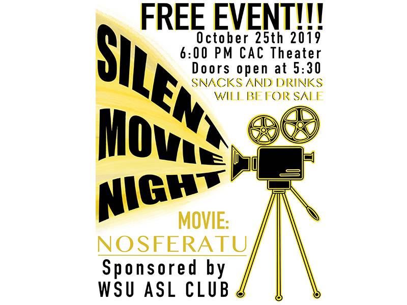 Silent Movie Night Oct. 25, 2019