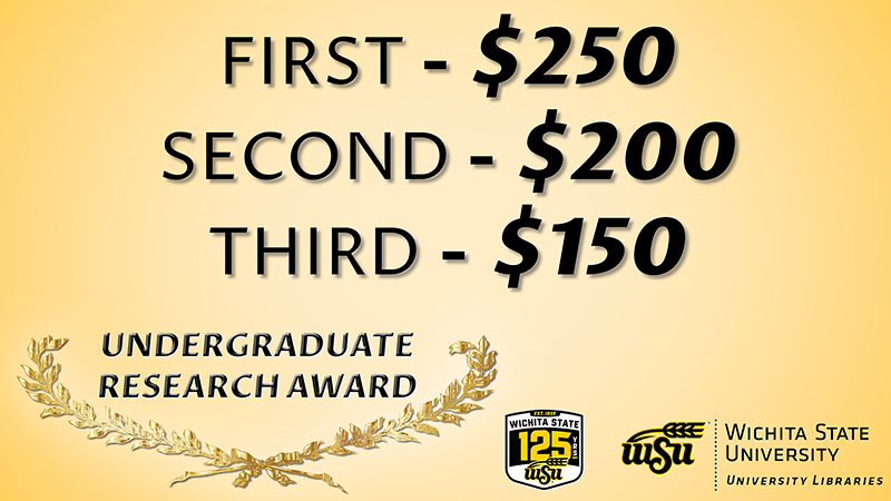 University Libraries Undergraduate Research Awards: First - $250; Second - $200; Third - $150. University Libraries Undergraduate Research Awards: First - $250; Second - $200; Third - $150.