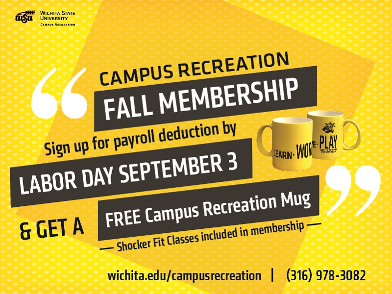 Campus Rec fall 2018 memberships