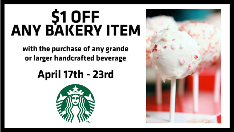 Baker sale at Starbucks in RSC