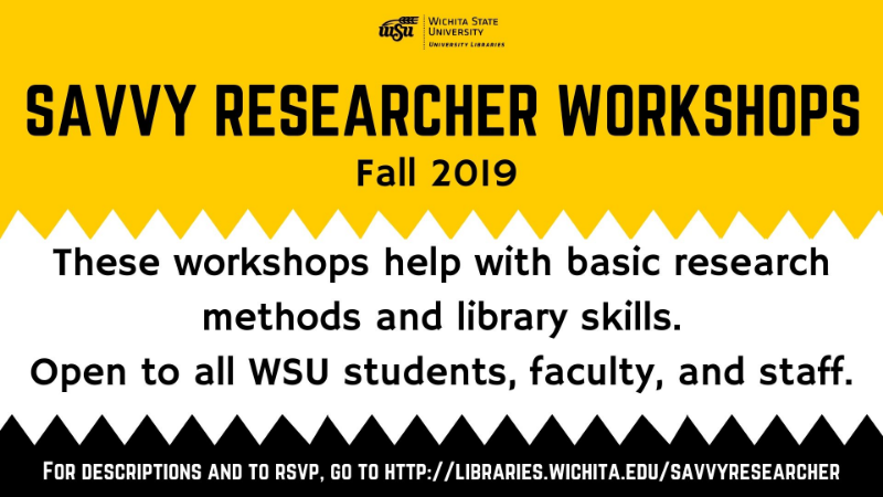 Savvy Researcher workshops