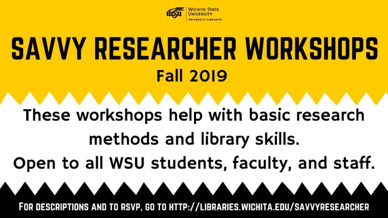 Library workshops in Sept. 2019