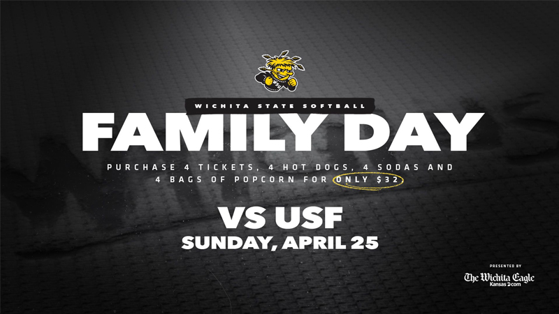 Wichita State Softball. Purchase four tickets, four hot dogs, four sodas, and four bags of popcorn for only $32. Vs. USF. Sunday, April 25 Wichita State Softball. Purchase four tickets, four hot dogs, four sodas, and four bags of popcorn for only $32. Vs. USF. Sunday, April 25